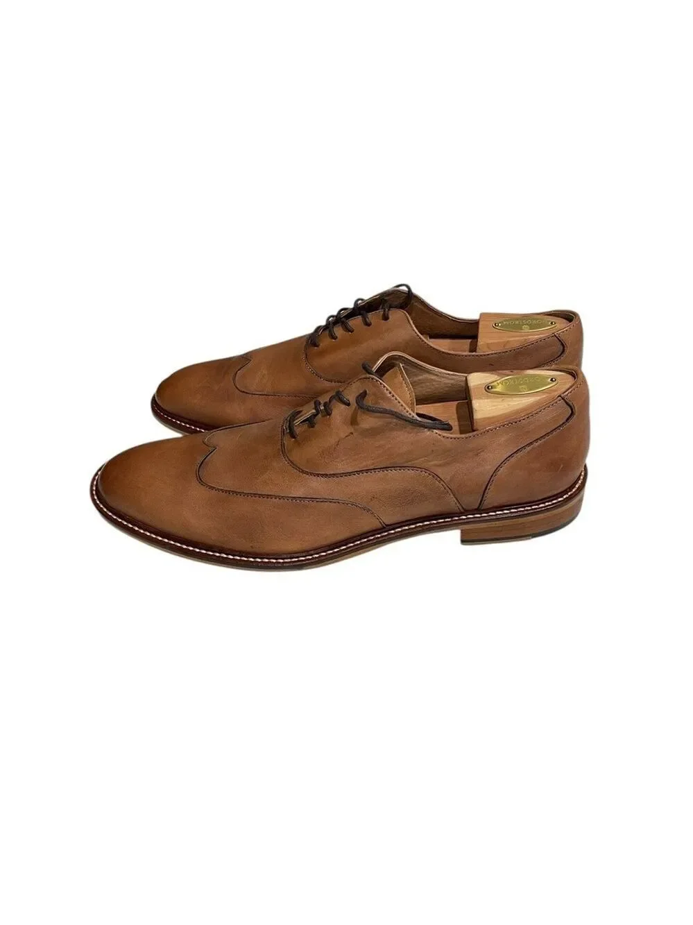Aston Grey Brunswick Brown Wingtip Shoe SZ 11
